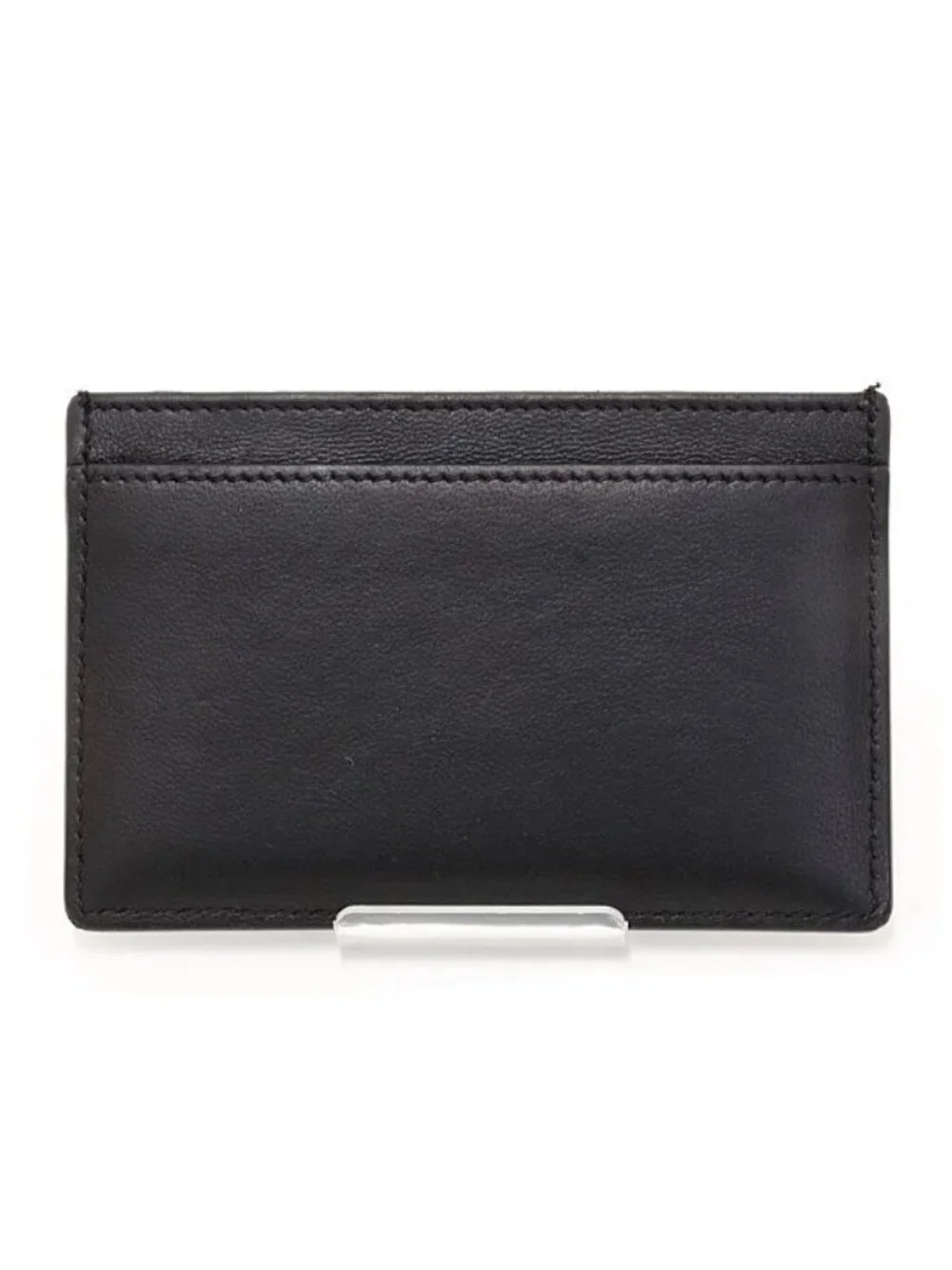 Celine Card Holder Cuill Triomphe Case Business Shiny Calfskin Black